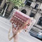 Embellished Pvc Crossbody Bag With Pouch