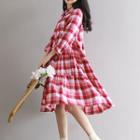 Plaid Tiered Shirtdress