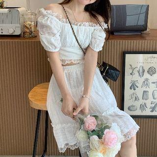 Short-sleeve Blouse / Skirt