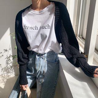 Wide-cuff Knit Bolero