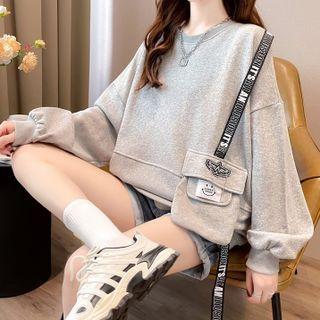 Long-sleeve Pocket Details Sweatshirt
