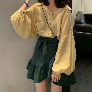 Plain Blouse / A-line Skirt