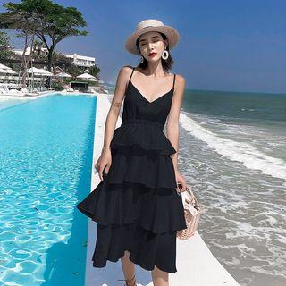 Spaghetti Strap Midi Layered Sundress