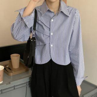 Ruched Striped Shirt