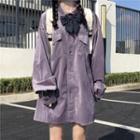 Long Sleeve Oversized Corduroy Shirt