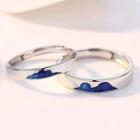 925 Sterling Silver Couple Matching Cloud Open Ring 1 Pair - As Shown In Figure - One Size