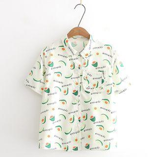 Avocado Print Short-sleeve Shirt