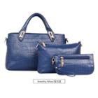 Set: Faux-leather Handbag + Shoulder Bag + Pouch