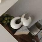 Open Hoop Stud Earring 1 Pair - C - 332 - White - One Size