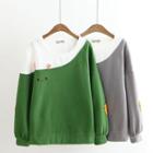 Color Block Sweatshirt Gray - One Size