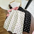 High-waist Dotted A-line Mini Skirt