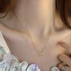 Bow Chain Necklace Gold - One Size