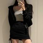 Hooded Jacket / Drawstring Skirt