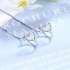 Alloy Heart Earring 1 Pair - Silver - One Size