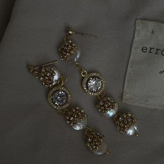 Cz Dangle Earring 1 Pair - As Shown In Figure - One Size