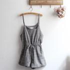 Window Panel Spaghetti Strap Playsuit
