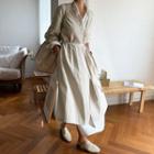 Cotton Robe Coat With Sash