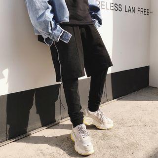 Zip Mock Two Piece Harem Pants