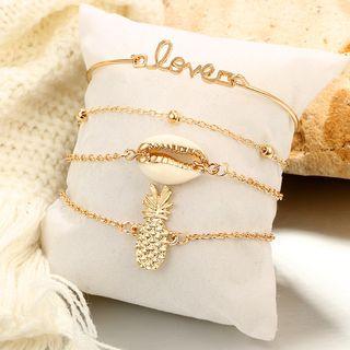 Set Of 4: Bracelet Gold - One Size