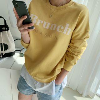 Brunch Letter Layered Sweatshirt