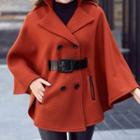 Flared-sleeve Double-breasted Coat
