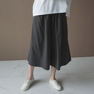 Elastic-waist Midi Culottes
