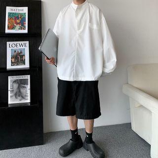 Oversized Stand-collar Shirt