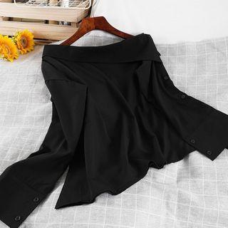 Long-sleeve Off Shoulder Shirt