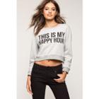 Cropped Lettering Pullover