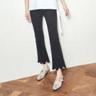 Scallop-hem Boot-cut Pants