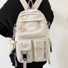 Multi-section Zip Backpack / Bag Charm / Brooch