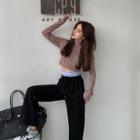 Long-sleeve T-shirt / Lettering Sweatpants