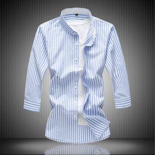 Long-sleeve Buttoned Down Striped Shirt