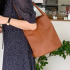 Cylinder Pleather Large Tote