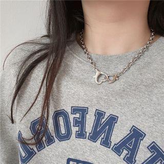 Heart Stainless Steel Bracelet 1 Pc - Necklace - Silver - One Size