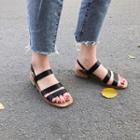 Slingback Low Heel Sandals