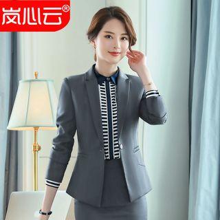 Blazer / Dress Pants / Pencil Skirt / Striped Blouse / Sleeveless Peplum Dress / Vest / Set