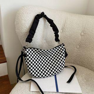 Check Zip Hand Bag