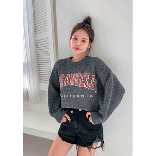 Los Angeles Letter Print Sweater