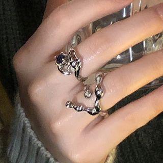 Gemstone / Layered Open Ring / Set