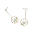 Alloy Cloud Dangle Earring 1 Pair - Light Blue & Silver - One Size