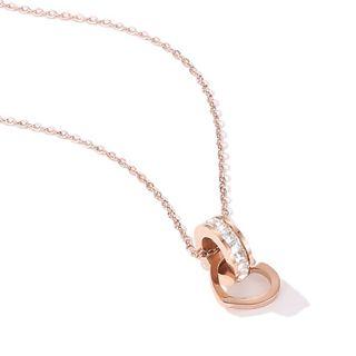 Alloy Pendant Necklace Rose Gold - One Size