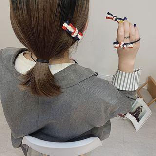 Striped Bow Hair Clip / Hair Tie