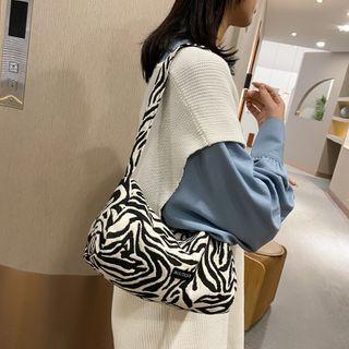 Patterned Canvas Shoulder Bag