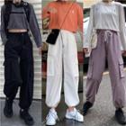 Long-sleeve Crop T-shirt / Cargo Pants
