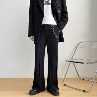 Pleated Boot Cut Pants