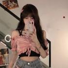 Short-sleeve Off-shoulder Ruffled Crop Top