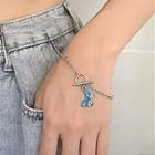 Alloy Butterfly Bracelet / Necklace 2090 - Bracelet - Blue Butterfly - Silver - One Size