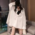 Cargo Long-sleeved Shirt White - One Size