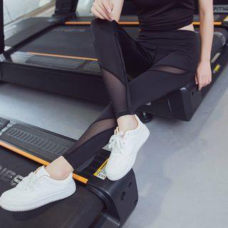 Mesh Insert Yoga Pants